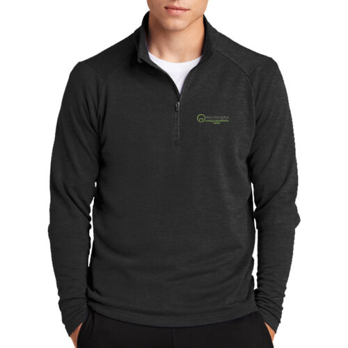 Nursing Home & Rehab - ® Lightweight French Terry 1/4 Zip Pullover - Grey/Green Thumbnail